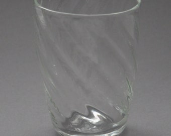 Hand Blown Clear Spiral Glass