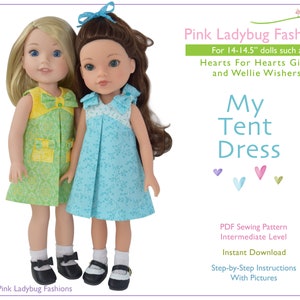 PDF Schnittmuster für 14 inch/14.5 inch Puppen “My Tent Dress”