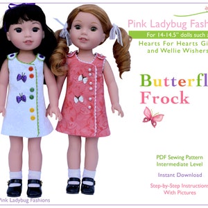PDF Sewing Pattern for 14 inch/14.5 inch Dolls “Butterfly Frock”