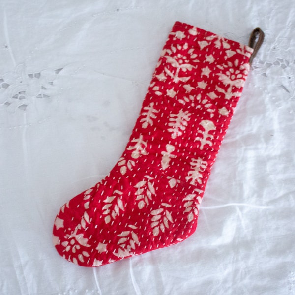 Kantha Quilt Stocking