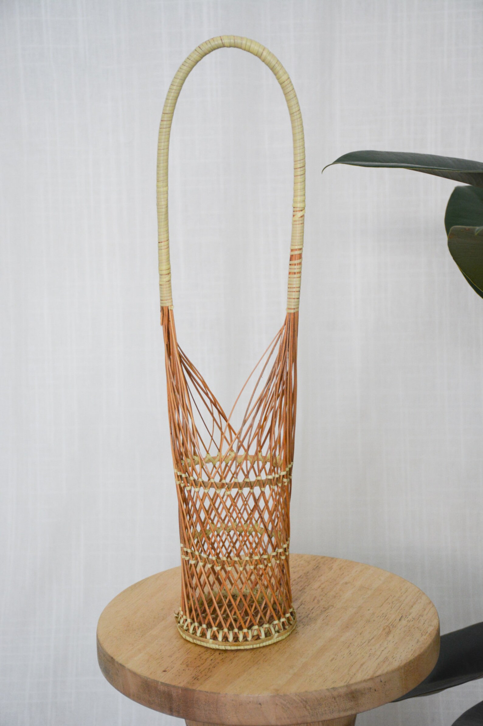 Vintage Rattan Wine Bottle Holder Etsy
