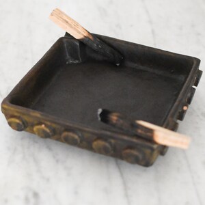 Mid Century Vintage Italian Signed and Numbered Pottery Ashtray