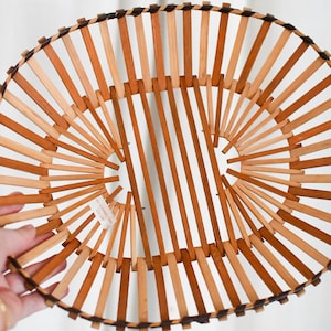 Vintage Chinese Wood Basket // Made in the Peoples Republic of China