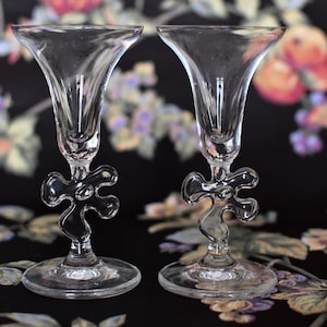 Vintage Nachtmann Crystal Candle Holder: Whimsical Flower Stem, Made in Germany