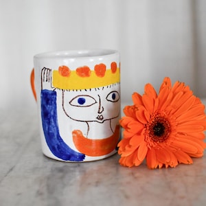 Vintage Giovanni Desimone Pottery Mug // Designer Italian Pottery