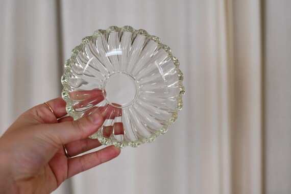 Vintage Set of 2 Clear Ribbed Trinket Bowls - image 7