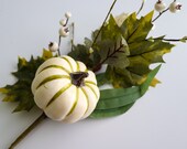 Artificial Pumpkin Gourd Spray, 24 quot Greenery Berry Spray, DIY Fall Floral Arrangements, Wreath Making for Thanksgiving, Autumn Home Decor