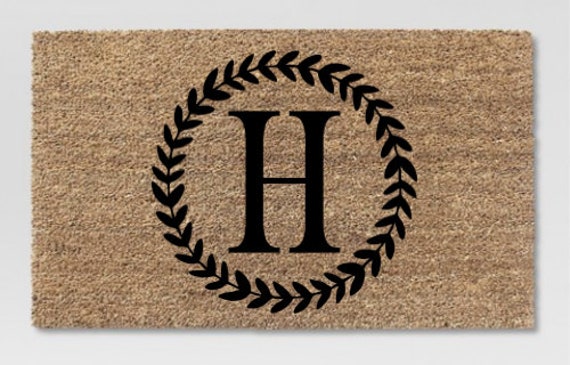 Doormat Coir Doormat Customized Personalized Initial Monogram Outdoor Door Mat Rug