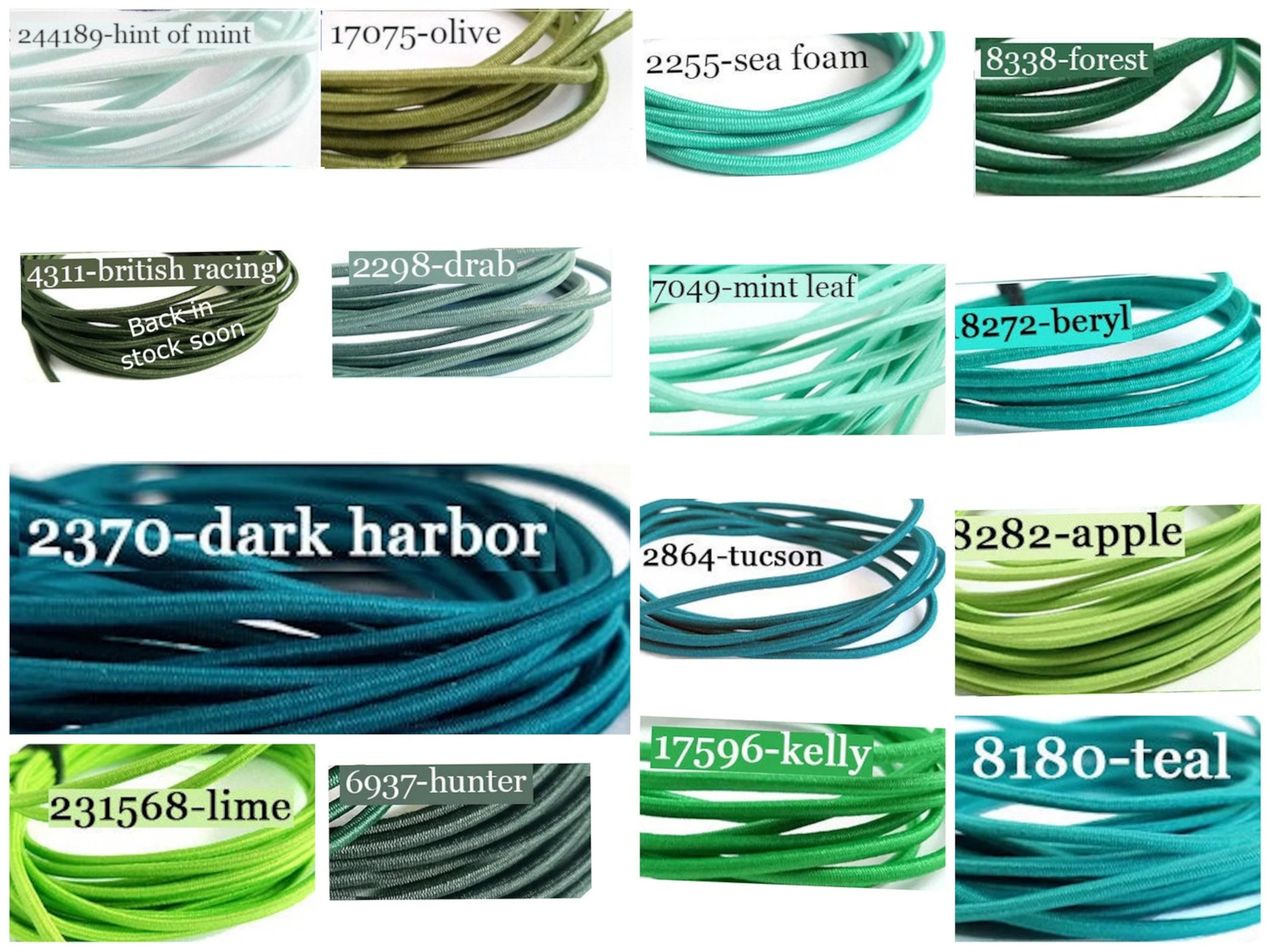 5 Metres of 2.5mm Shockcord Bungee Cord Elastic Strong Shock 