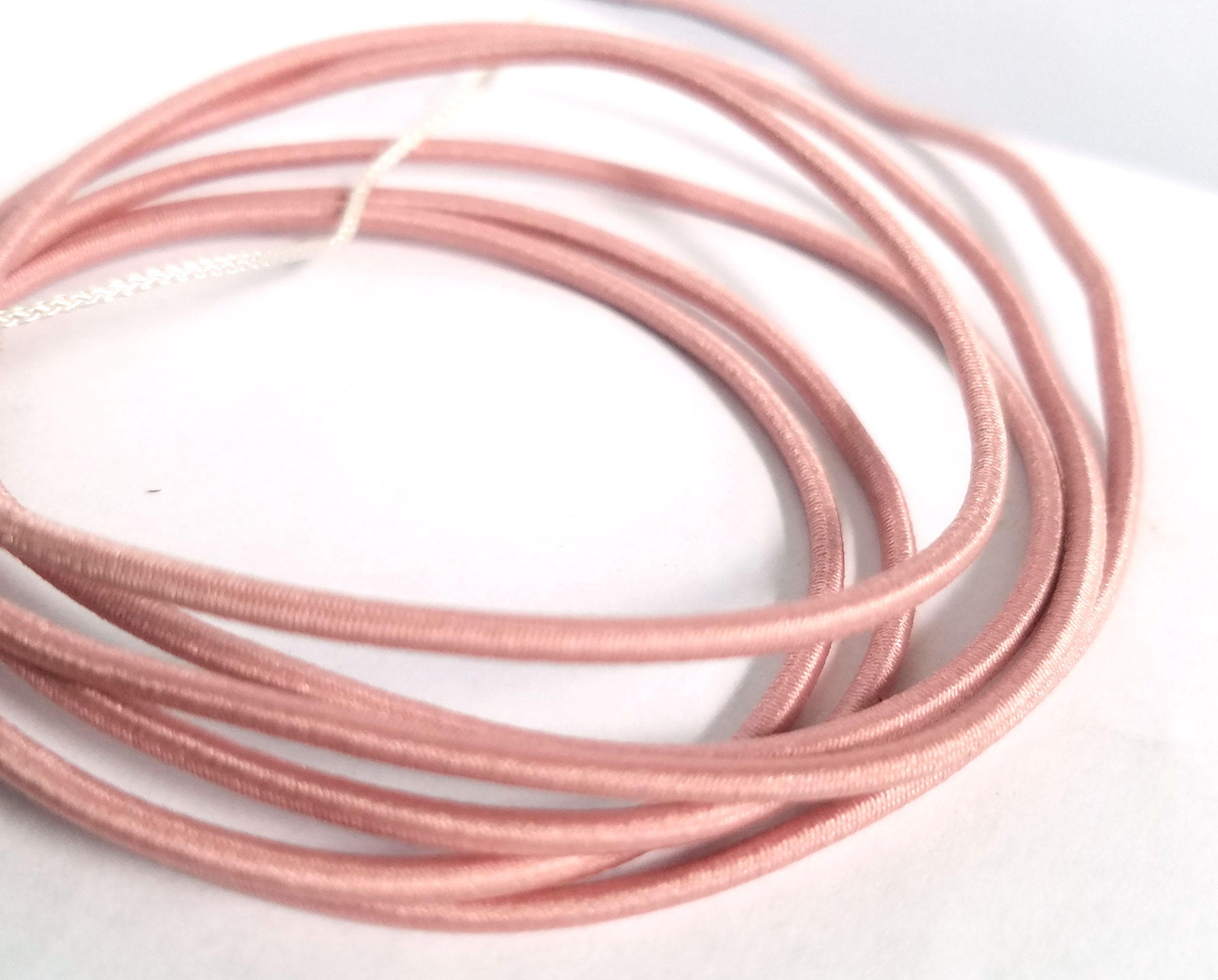 Heritage Rose pink 1.5mm elastic cord Etsy