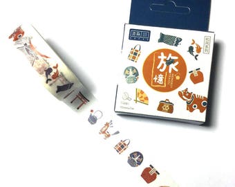 Travel Washi Tape | Japan Theme Masking Tape | Kawaii Japan Decorative Tape | Scrapbooking Planner Sticker 7m P06