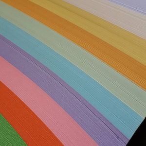 10 Colors 1000 Stripes Rainbow Origami Star Paper Bulk / Folding Paper Lucky Star Assorted Plain / Scrapbooking Strips Mixed