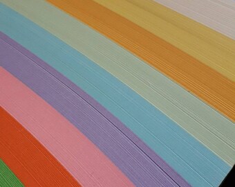 10 Colors 1000 Stripes Rainbow Origami Star Paper Bulk / Folding Paper Lucky Star Assorted Plain / Scrapbooking Strips Mixed