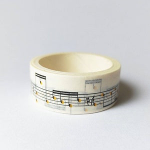 Music Note Washi Tape | Animal Print Decorative Tape | Animal Print Masking Tape | Japan Washi Tape 3m N21
