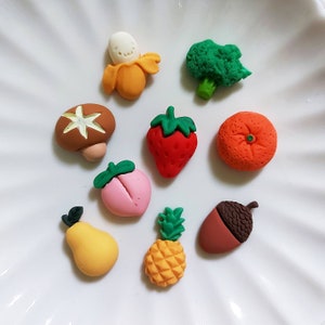 9 plantaardig fruit gemengde Cabochon hars gedecodeerde ambachtelijke decoratie charmeert klei miniatuur voedsel polymeer klei flatback verfraaiing D15