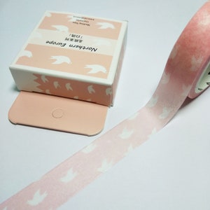 Roze duif Washi Tape | Schattig Japan Masking Tape | Kawaii decoratieve Tape | Scrapbooking Planner Sticker 7m D22