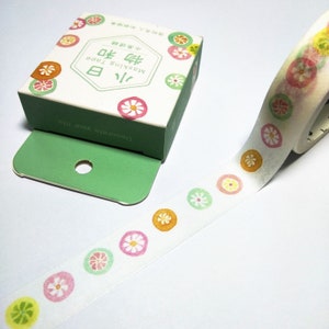 Colorful Japanese Candy Washi Tape | Cute Japan Masking Tape | Kawaii Decorative Tape | Scrapbooking Planner Sticker 7m c24