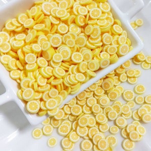 Fette di frutta al limone Cabochon Decoden di argilla polimerica Gioielli artigianali Charms Resina Nail Art Fetta Spruzza Frutta finta Set di frutta in miniatura B16