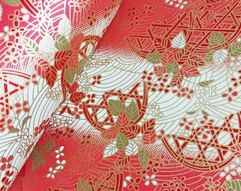 Oro Acento Origami Papel / Japón Papel plegable / Yuzen Chiyogami / Papel Washi / Artesanía tradicional de Japón 14 * 14 / 20 hojas #049