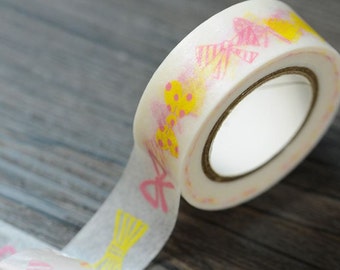 Pastel Ribbon Washi Tape / Ribbon Decorative Tape / Ribbon Masking Tape / Japan Washi Tape 10m e04