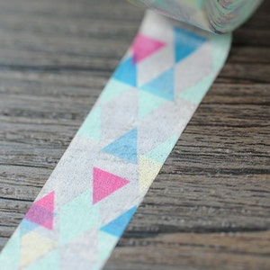 Washi Tape / cinta adhesiva pegajosa de Japón / cinta adhesiva decorativa Scrapbooking herramientas Favor papelería triángulo gris 10m e06