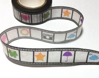Film Camera Washi Tape / Flim Decorative Tape / Flim Masking Tape / Zakka Washi Tape / Kawaii Washi Tape 10m b09