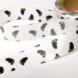 Washi Tape / Japan klebrige Klebeband / dekorative Masking Tape Scrapbooking Werkzeuge zugunsten Briefpapier Foot Print 10m h17