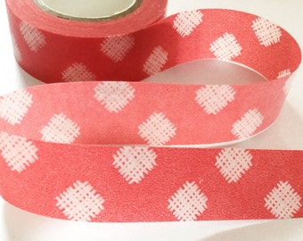 Red Flower Washi Tape | Flower Red Decorative Tape | Red Floral Masking Tape | 10m L09