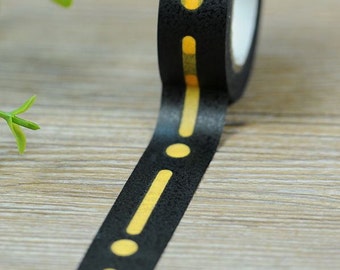 Exclamation Mark Black Washi Tape / Black Decorative Tape / Black Masking Tape / Zakka Washi Tape 10m D13