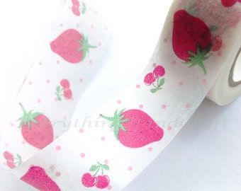 Washi Tape / Japan Sticky Adhesive Tape / Decorative Masking Tape Scrapbooking Tools Favor Stationery Strawberry 10m f02