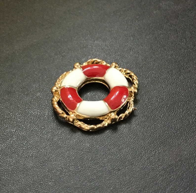 Buoy Charms Gold Plated Enamel Charm Handmade Jewelry Making Supplies Pendant Bracelet Earrings Keychain 15mm 1pcs CHB13 image 2