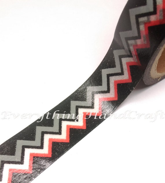 Chevron Black Washi Tape / Chevron Black Decorative Tape / Chevron Black  Masking Tape / Japan Planner Sticker 5m A10 