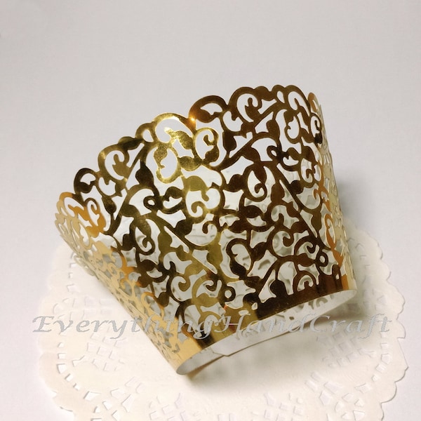 Gold Cupcake Liners Etsy
