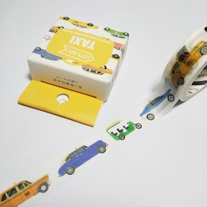 Colorful World Taxi Washi Tape | Cute Japan Masking Tape | Kawaii Decorative Tape | Scrapbooking Planner Sticker 7m c22