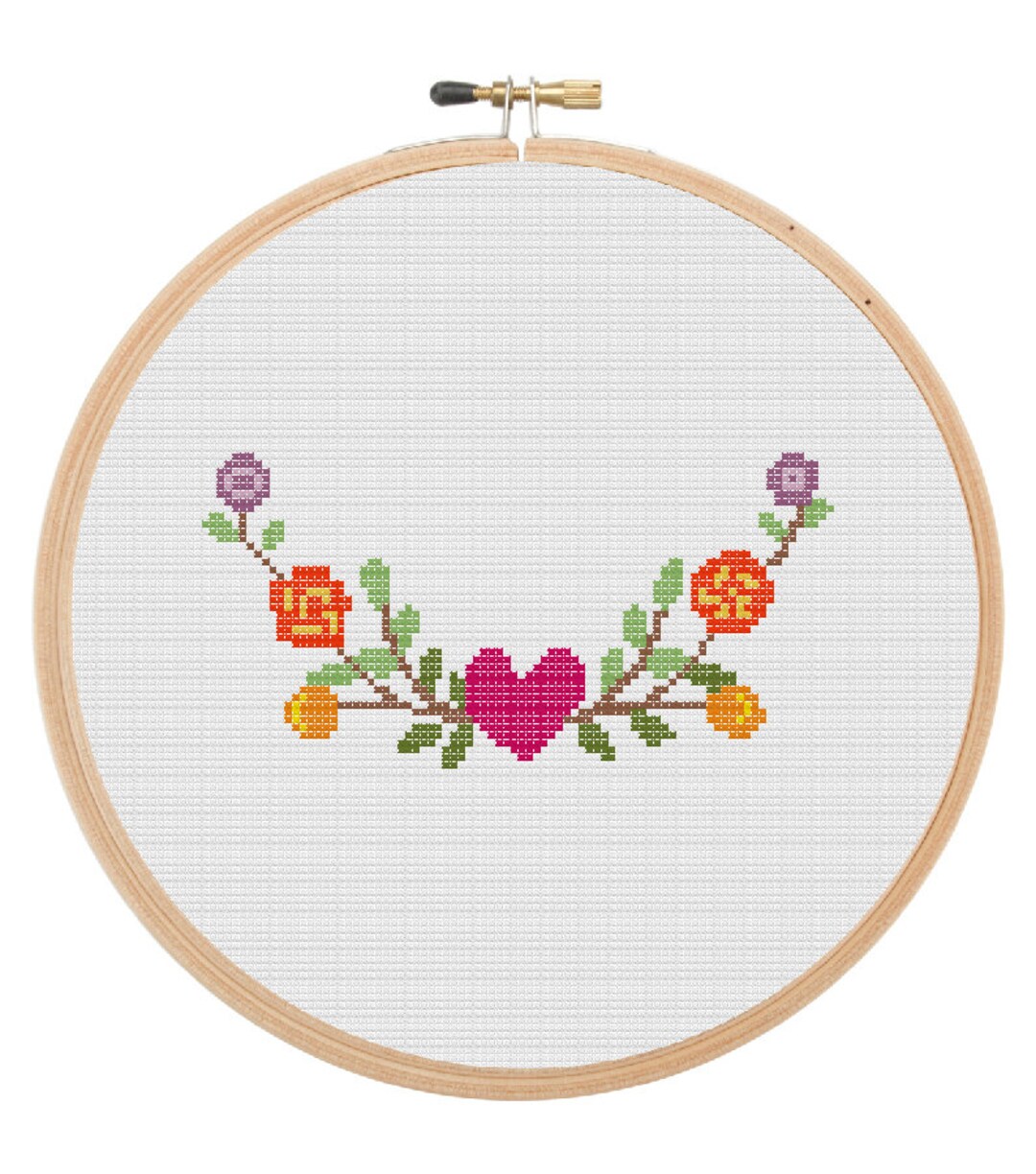 Flower Garden Cross Stitch Pattern Instant Download Embroidery Handmade