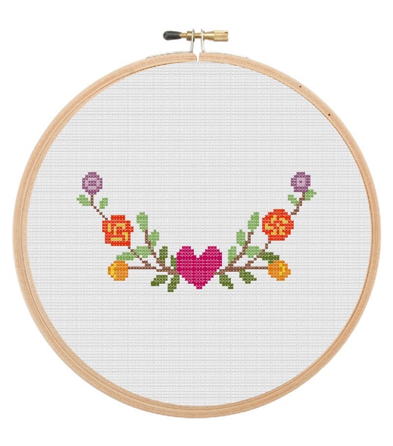 【CPGN STUDIO】25SS★ Flower Stitch Embroidery Short Sleeve Flower Garden Cross Stitch Pattern | Instant Download