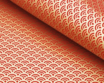 Papel de origami / Yuzen Chiyogami / Papel Washi con lámina de oro / Papel japonés para plegado / Manualidades tradicionales japonesas para regalos 14* 14 / 20 hojas #55