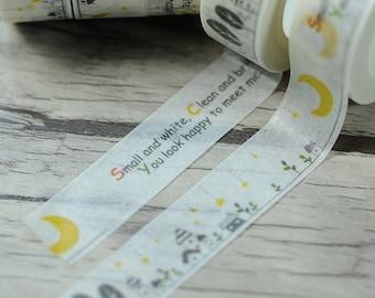 Miasto księżyc noc Washi Tape/Moon dekoracyjne Tape/noc maskowanie taśmy/Deco Tape 10M D18