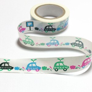 Toy Cars Washi Tape / Cars Decorative Tape / Cars Masking Tape / Kawaii Washi Tape 10m c09