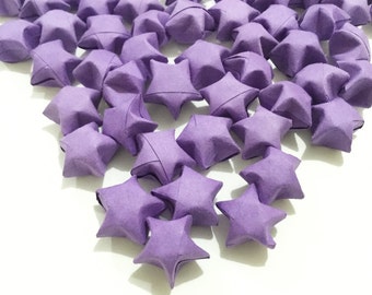 Origami Lucky Stars | Plain Purple Paper Stars | Wishing Star | Craft Party Supplies | Thanksgiving Christmas Decoration Confetti