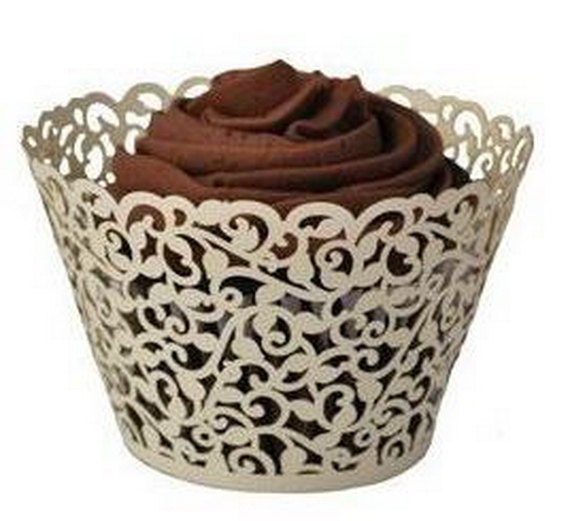 Lace top cupcake liners