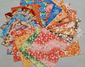 14x14 cm Mixed Origami Paper Washi Paper Yuzen Chiyogami Japan Folding Art Traditional Japanese Favour Crafts 20 sheets Set C