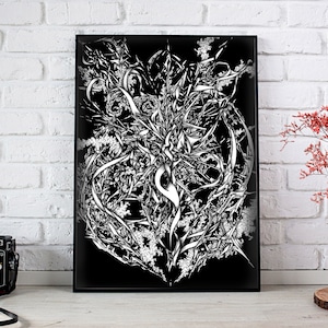 Entropy A3 Ink drawing. Original art, Pen and ink art, Fine art print, Black and white art, illustration, Original drawing, drawing, art
