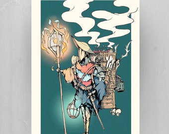 Fantasy Art Print: The Collector, DnD Gamer Decor