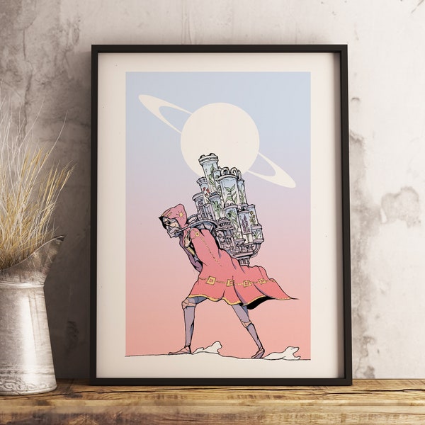 Sci-Fi Art Print. Scifi-poster | Botanische wanddecoratie | Esthetische poster | Niet-ingelijste kunstdruk | Cadeau voor plantenliefhebbers