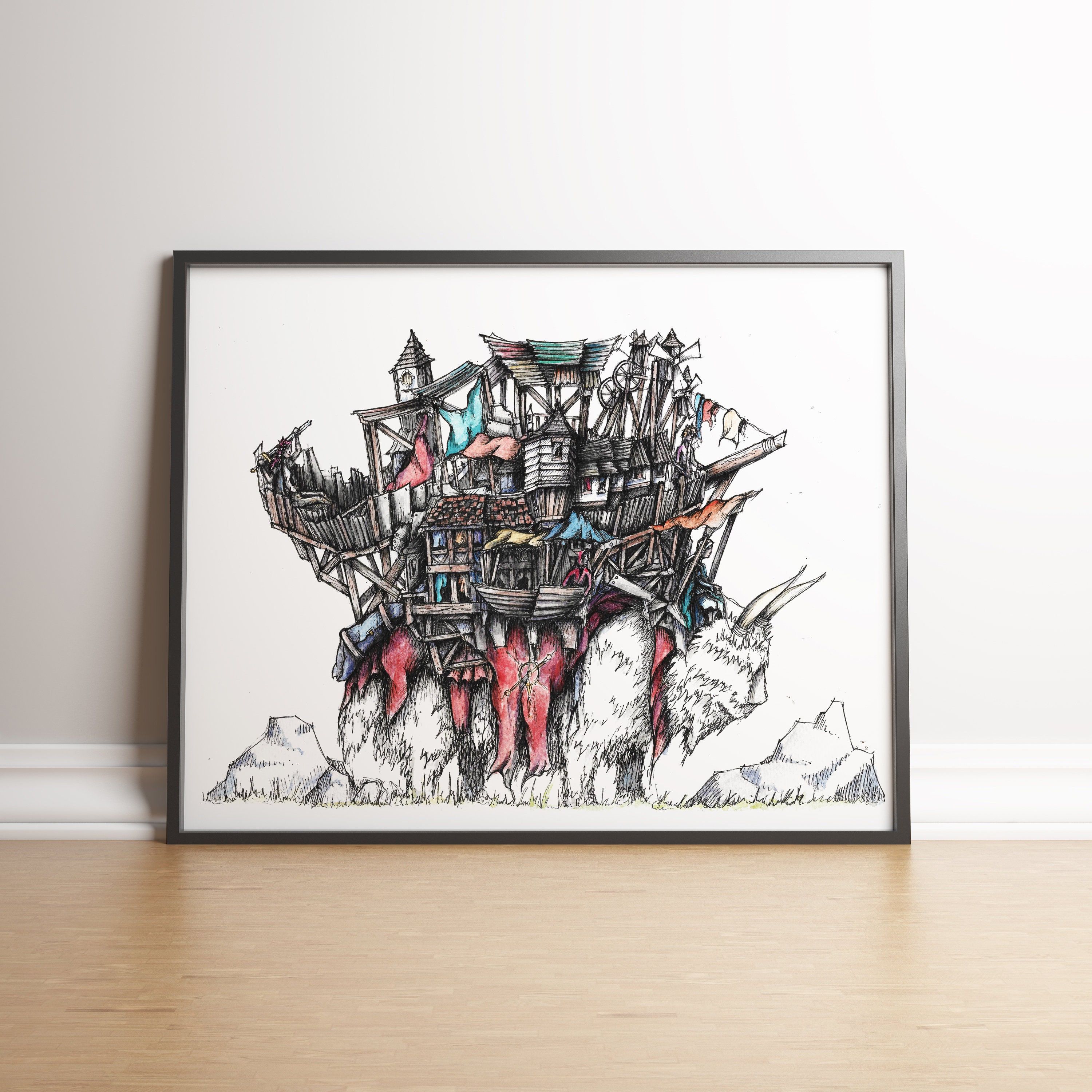 Mobile Home Art Print. Watercolor Art Original Drawing Etsy