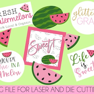 Watermelon Tiered Tray Sign File | Watermelon SVG | Summer Tiered Tray Signs | melon Themed Cut File | Melon Tiered Tray | Summer SVG