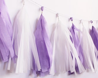 Tassel Garland | Tassel Banner | Lavender Tassel Garland | Lavender Party Decor | Purple Tassel Garland | Purple Party Decor | Nursery Decor