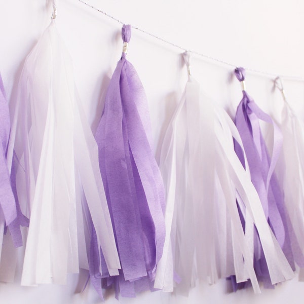 Tassel Garland | Tassel Banner | Lavender Tassel Garland | Lavender Party Decor | Purple Tassel Garland | Purple Party Decor | Nursery Decor