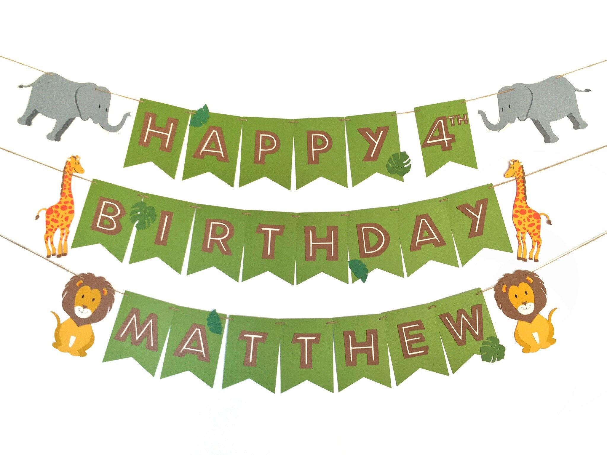 safari 1st birthday banner